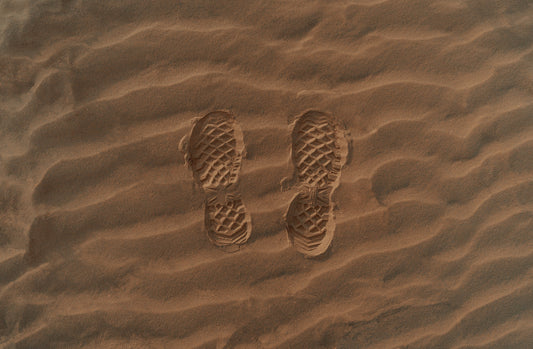 Footprint in sand